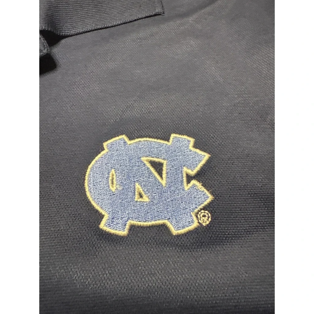 Nike UNC North Carolina Tar Heels Dri-FIT Polo Shirt Navy Blue Mens Size XL Logo